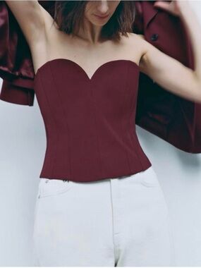 ZARA Sweetheart Neckline Bustier SIZE X Large